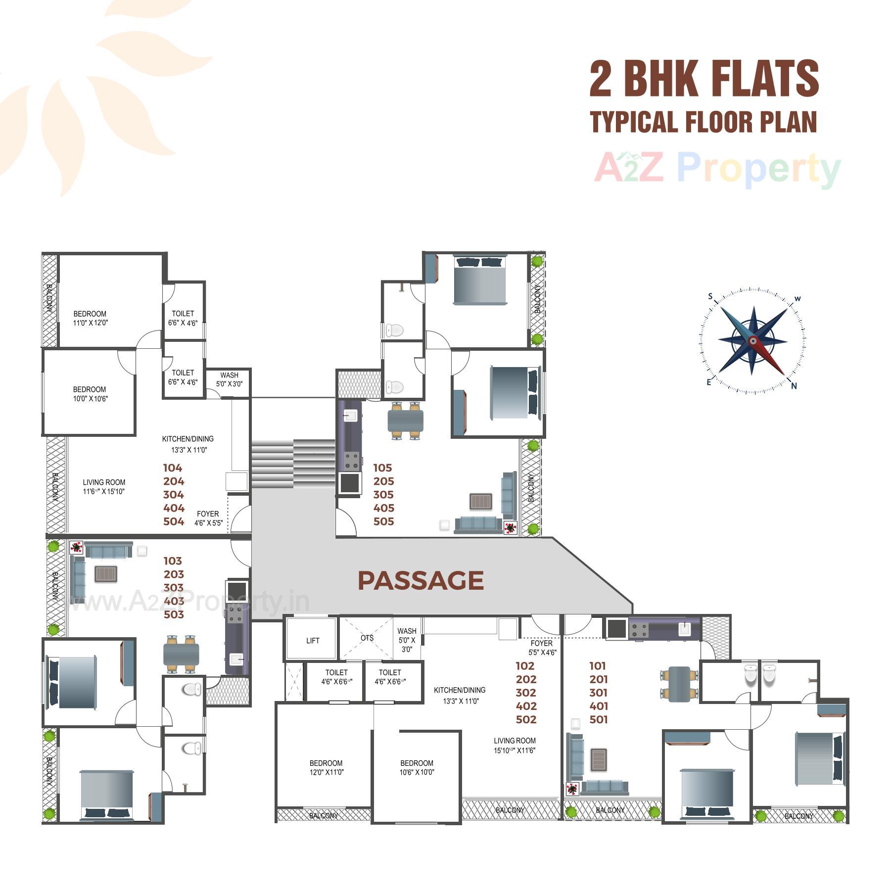 Layout of real estate project Omkar Homes located at Vadodara, Vadodara, Gujarat