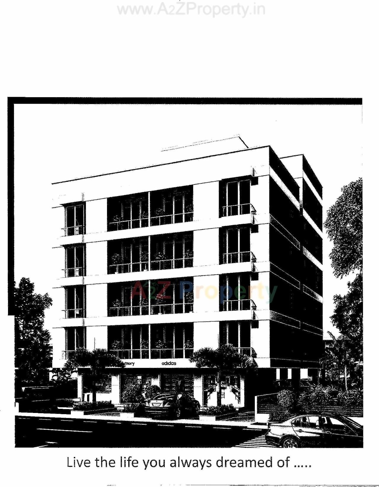 3D Elevation of real estate project Omkara Heights located at Sevasi, Vadodara, Gujarat