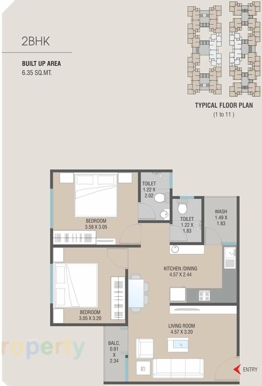 Layout of real estate project Omkara Planet located at Sayajipura, Vadodara, Gujarat
