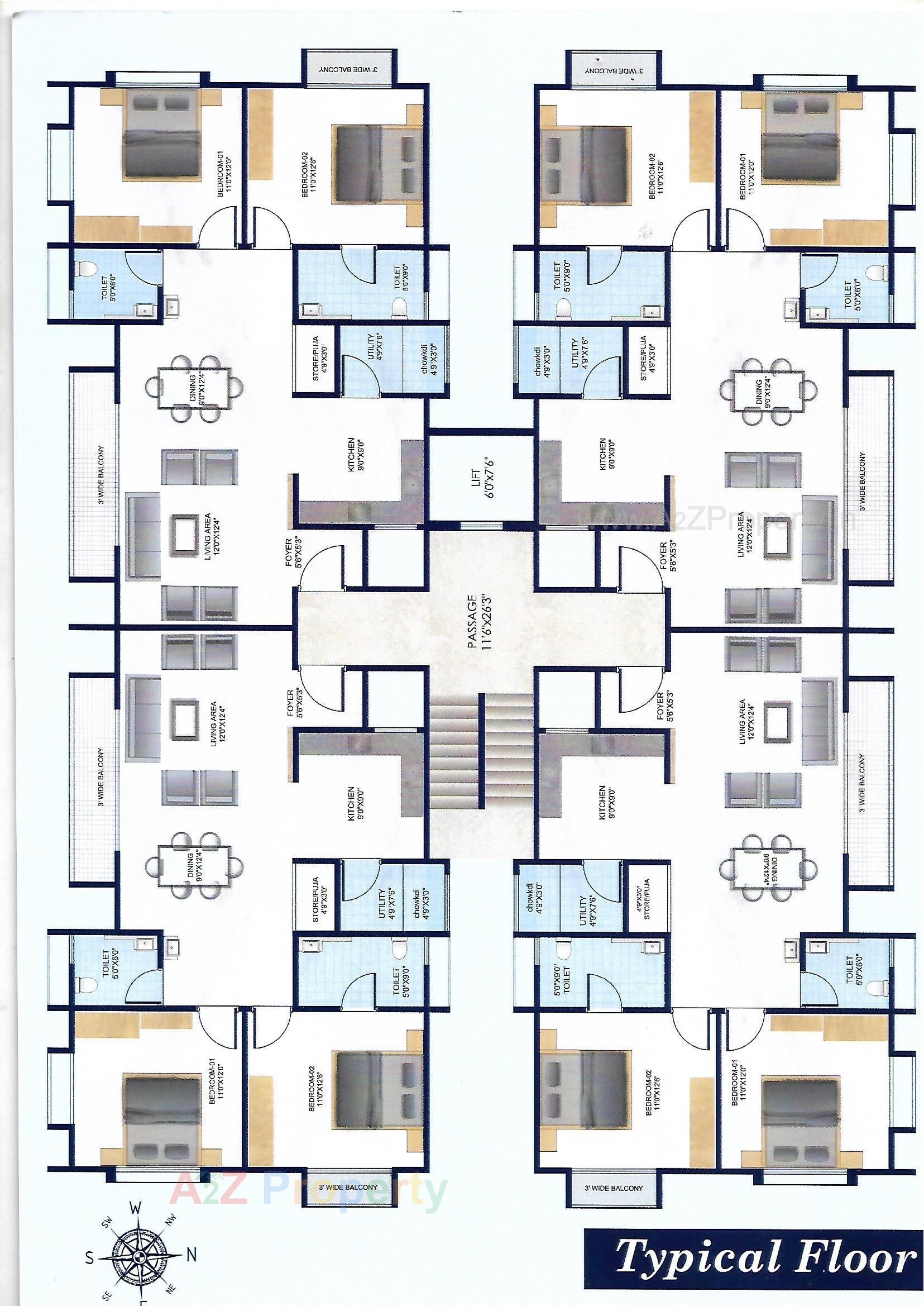 Layout of real estate project Omkara Planet located at Sevasi, Vadodara, Gujarat