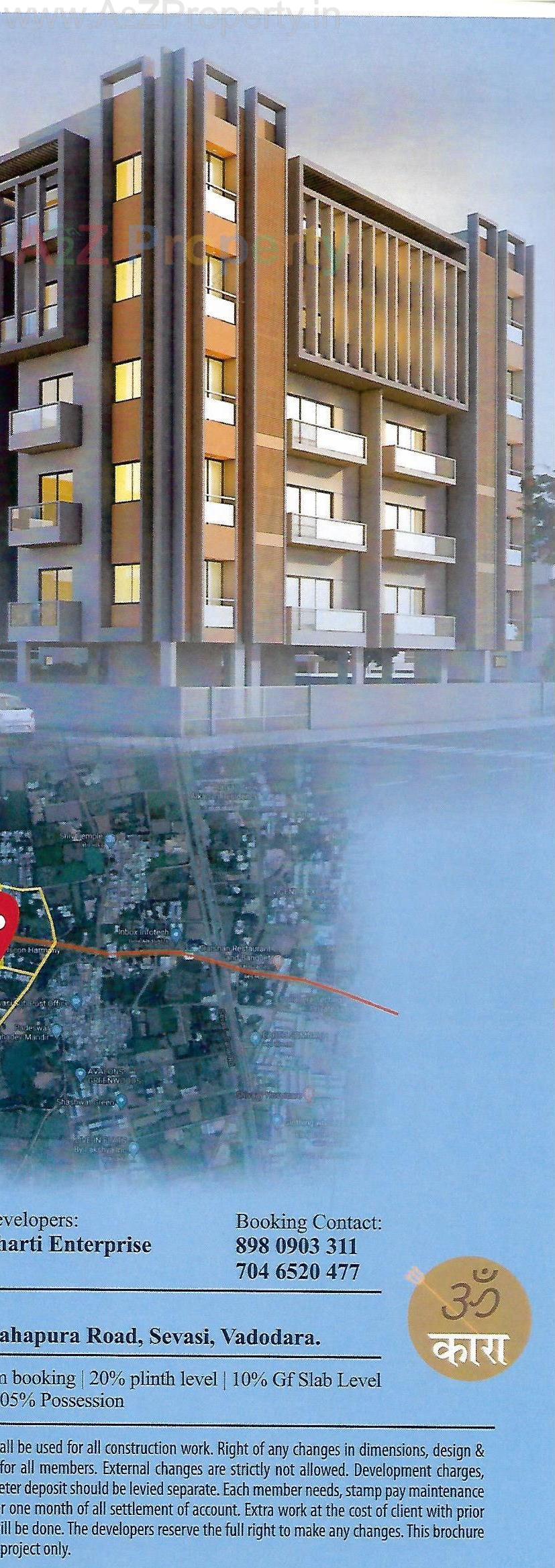 3D Elevation of real estate project Omkara Planet located at Sevasi, Vadodara, Gujarat