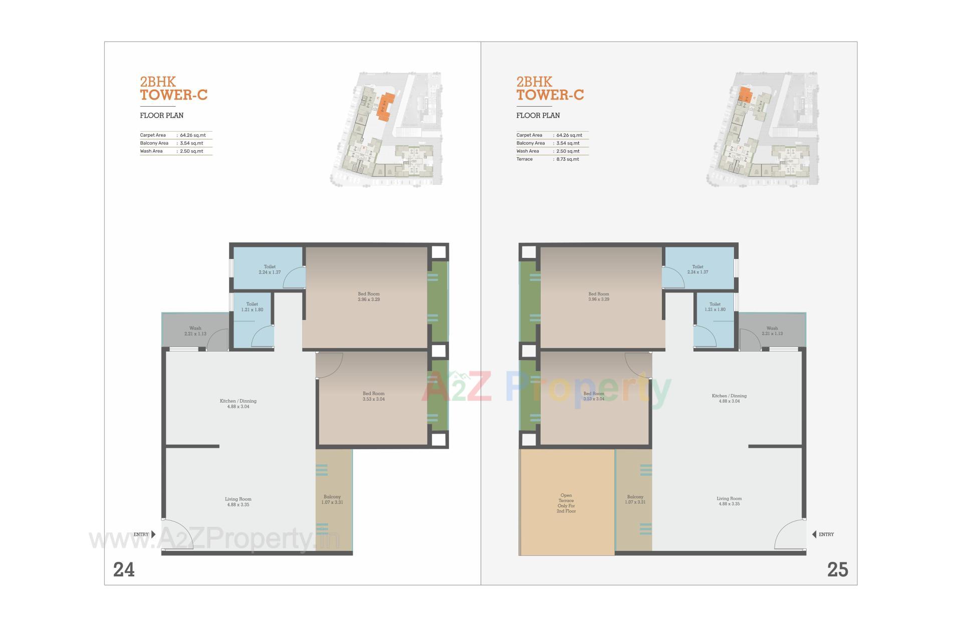 Layout of real estate project Omkara Skylines located at Kareli, Vadodara, Gujarat