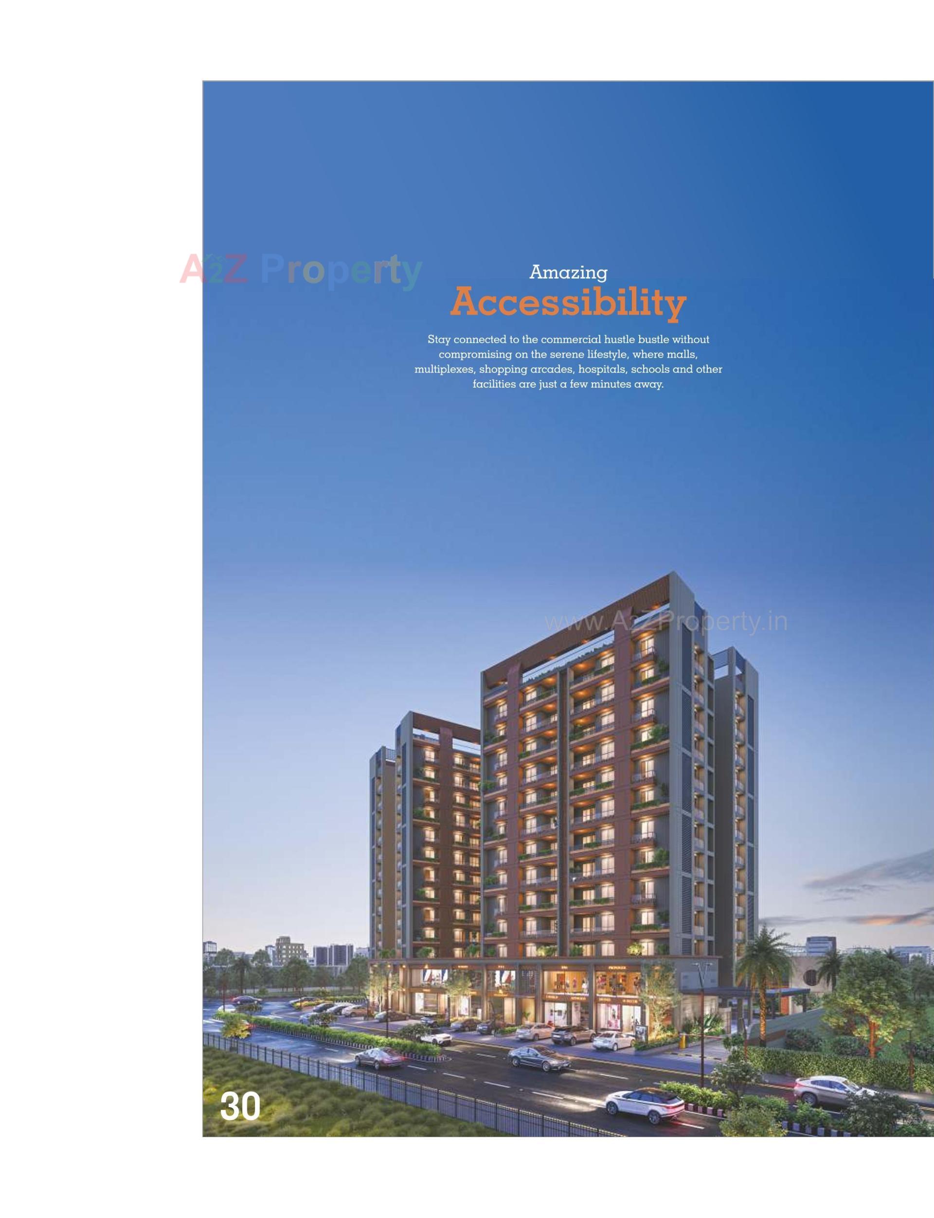 3D Elevation of real estate project Omkara Skylines located at Kareli, Vadodara, Gujarat