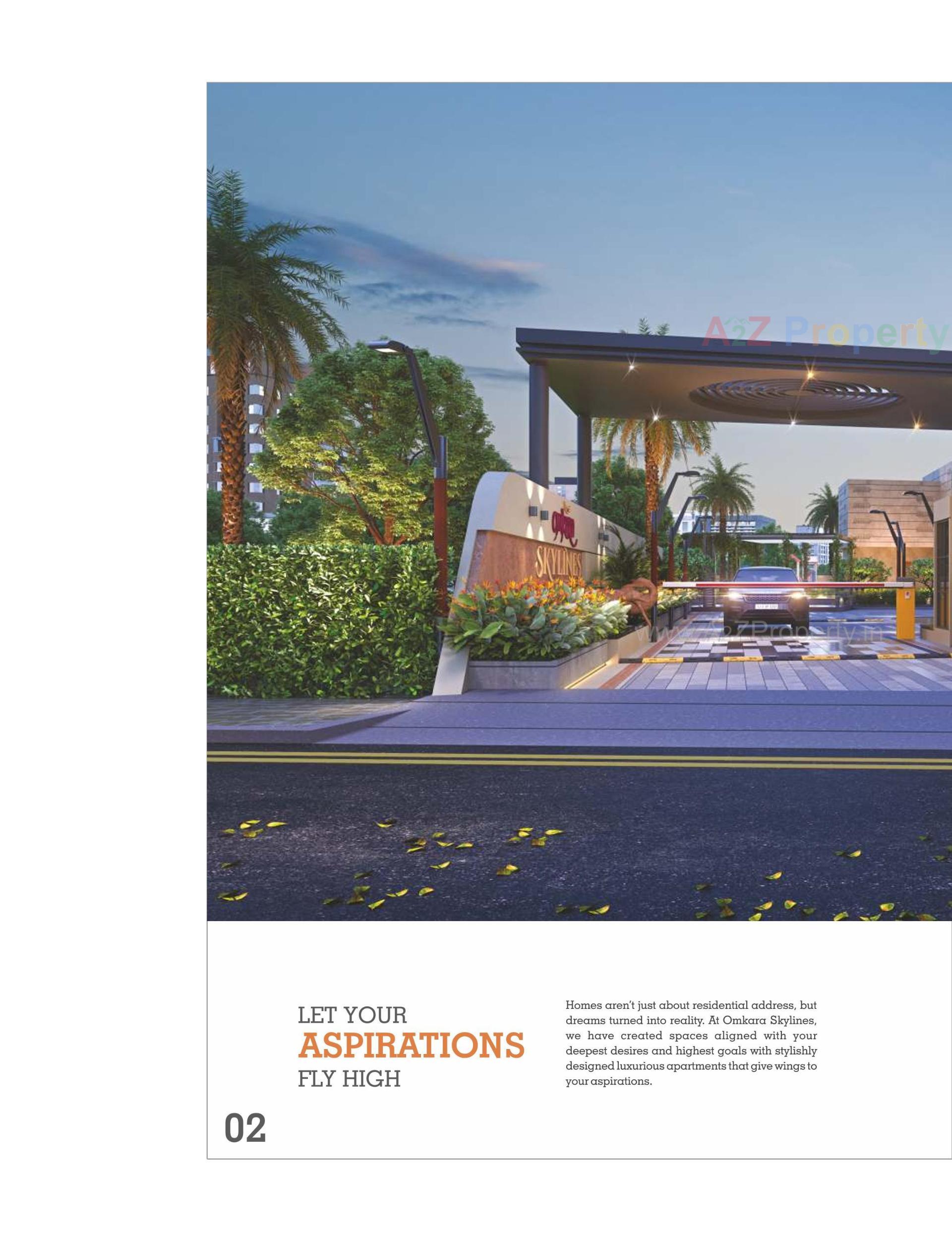 3D Elevation of real estate project Omkara Skylines located at Kareli, Vadodara, Gujarat