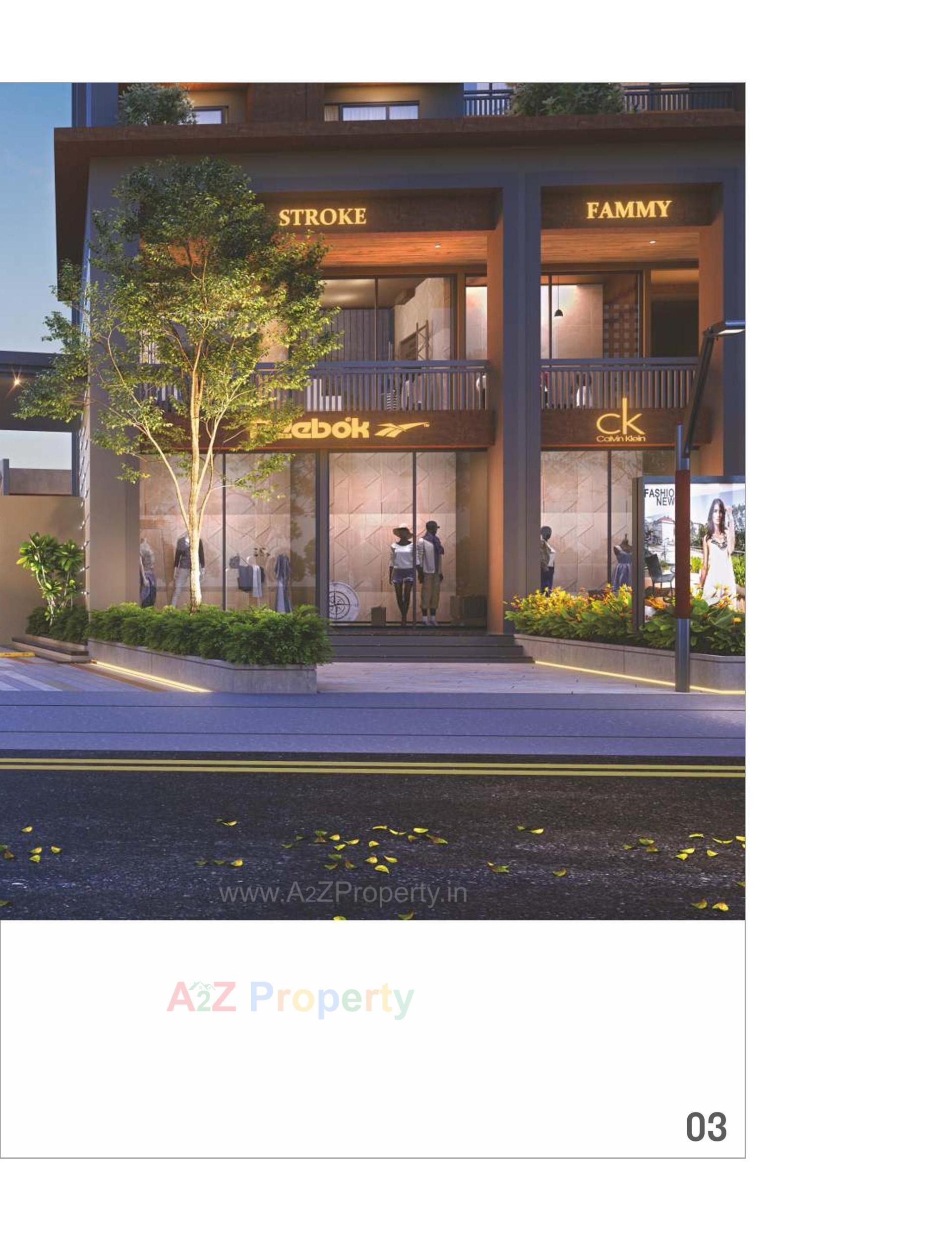 3D Elevation of real estate project Omkara Skylines located at Kareli, Vadodara, Gujarat