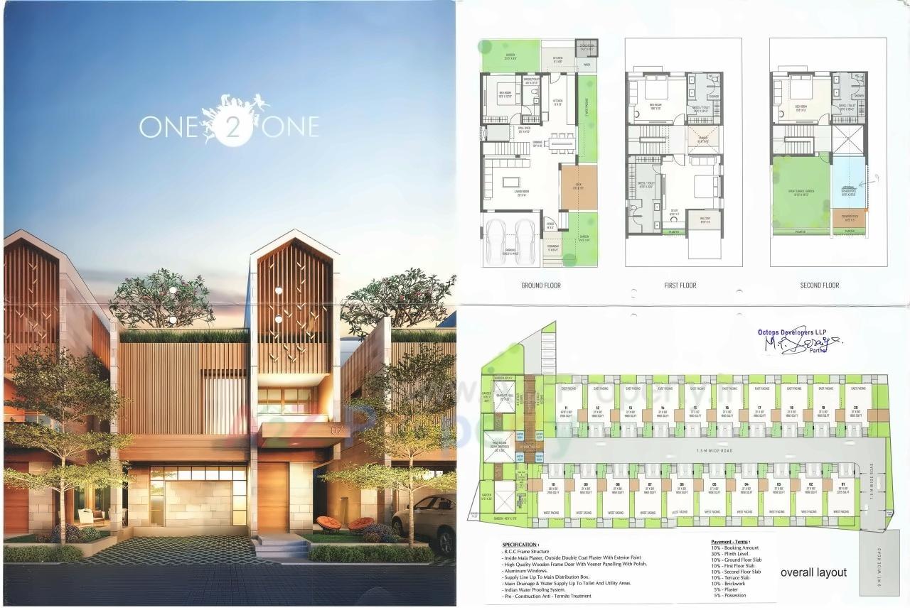 Layout of real estate project One2one located at Vadodara, Vadodara, Gujarat