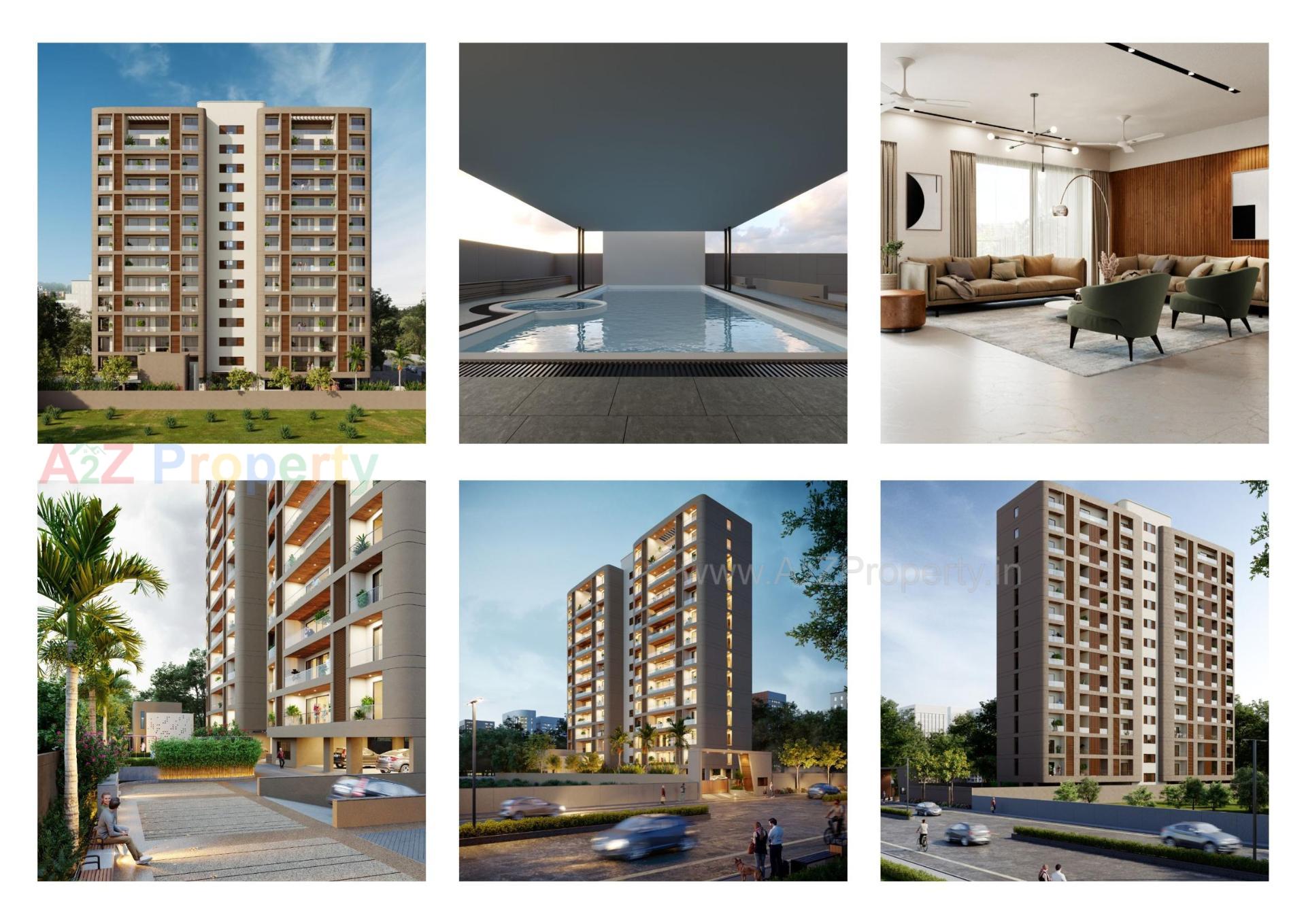 3D Elevation of real estate project Opulence Green located at Bhayali, Vadodara, Gujarat