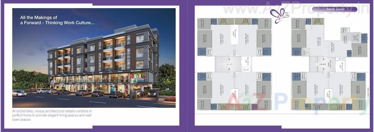 Layout of real estate project Orchid Bliss located at Bhayli, Vadodara, Gujarat