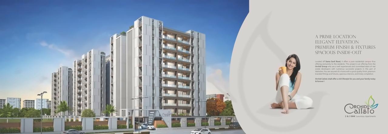 3D Elevation of real estate project Orchid Calisto located at Sama, Vadodara, Gujarat