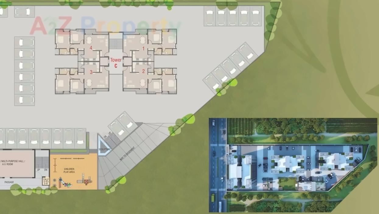Layout of real estate project Orchid Calisto located at Sama, Vadodara, Gujarat