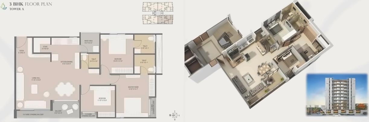 Layout of real estate project Orchid Calisto located at Sama, Vadodara, Gujarat