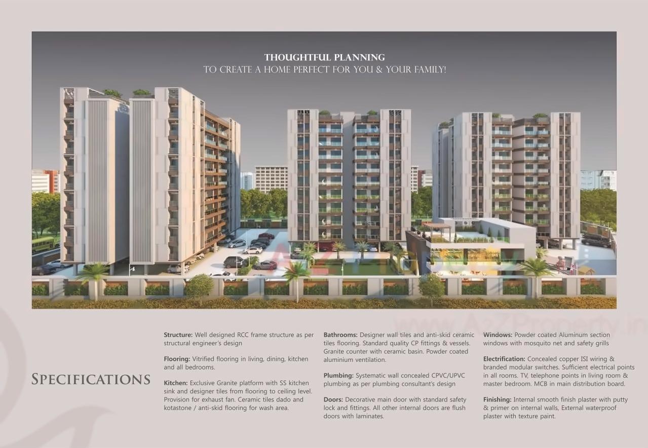 3D Elevation of real estate project Orchid Calisto located at Sama, Vadodara, Gujarat