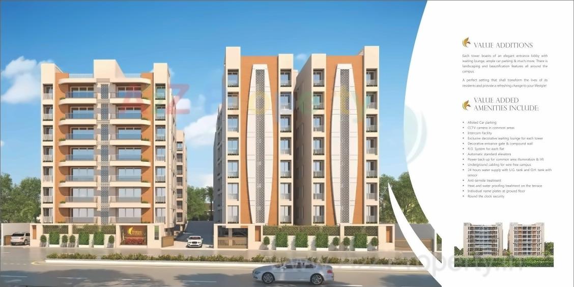 3D Elevation of real estate project Orchid Flora located at Vemali, Vadodara, Gujarat