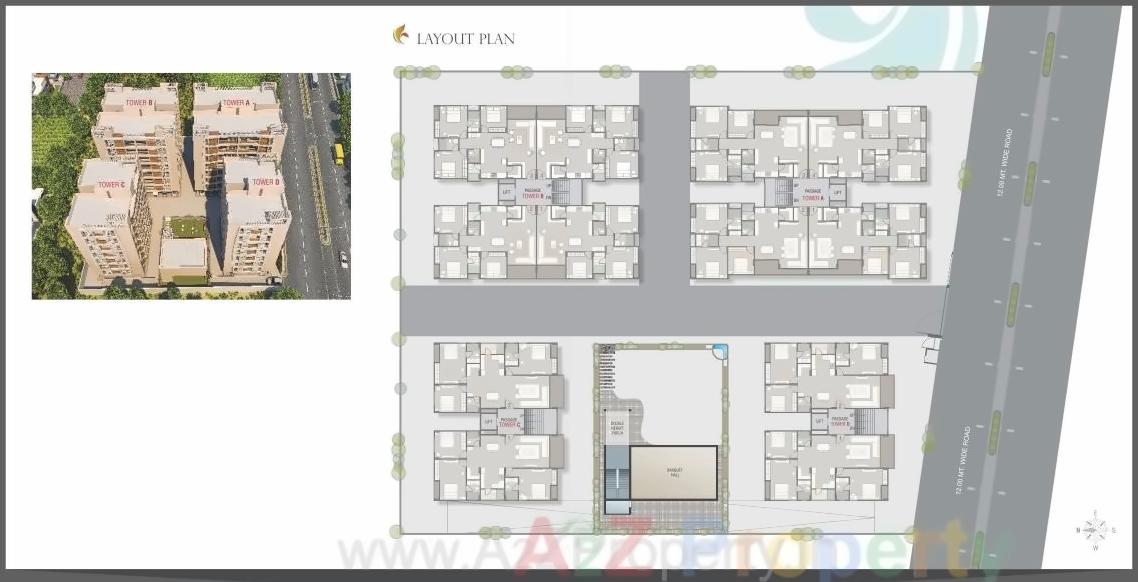 Layout of real estate project Orchid Flora located at Vemali, Vadodara, Gujarat