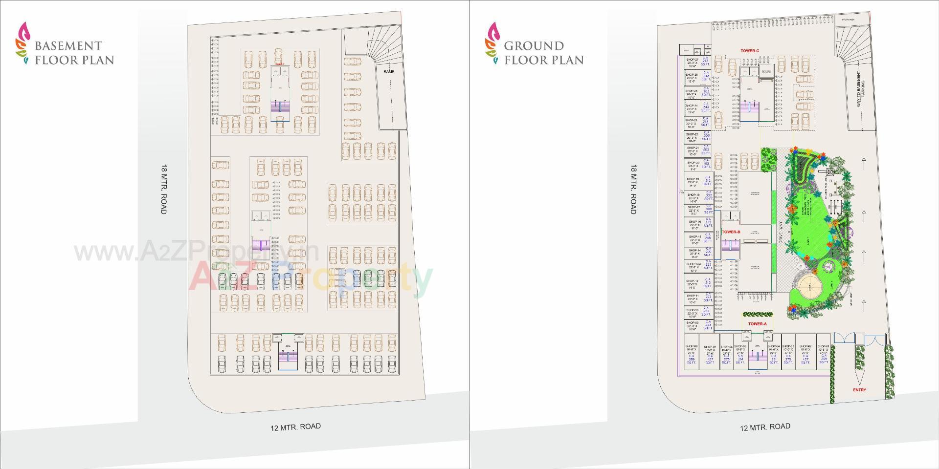 Layout of real estate project Orchid Skyrise located at Harni, Vadodara, Gujarat
