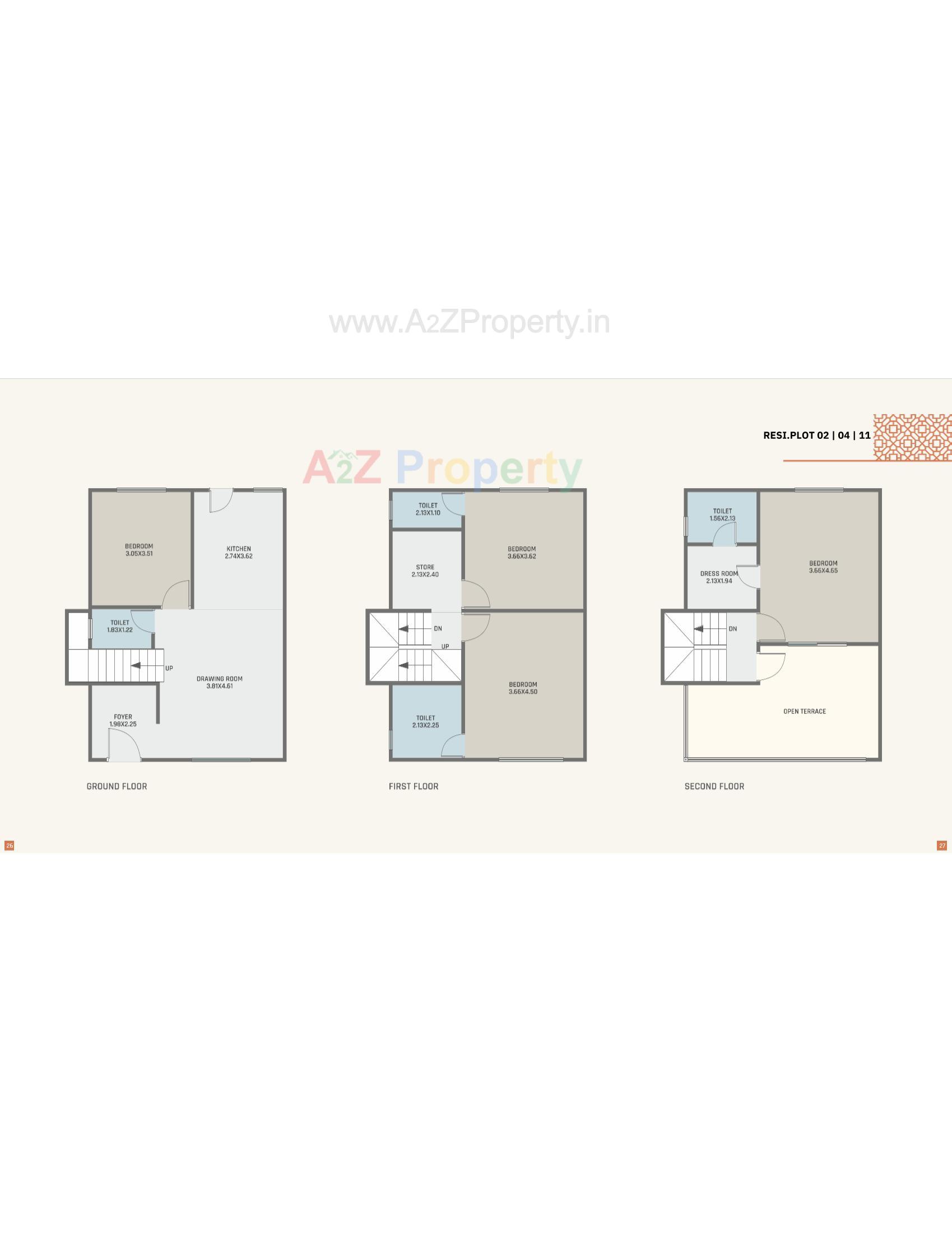 Layout of real estate project Orchid Villa located at Ankhol, Vadodara, Gujarat