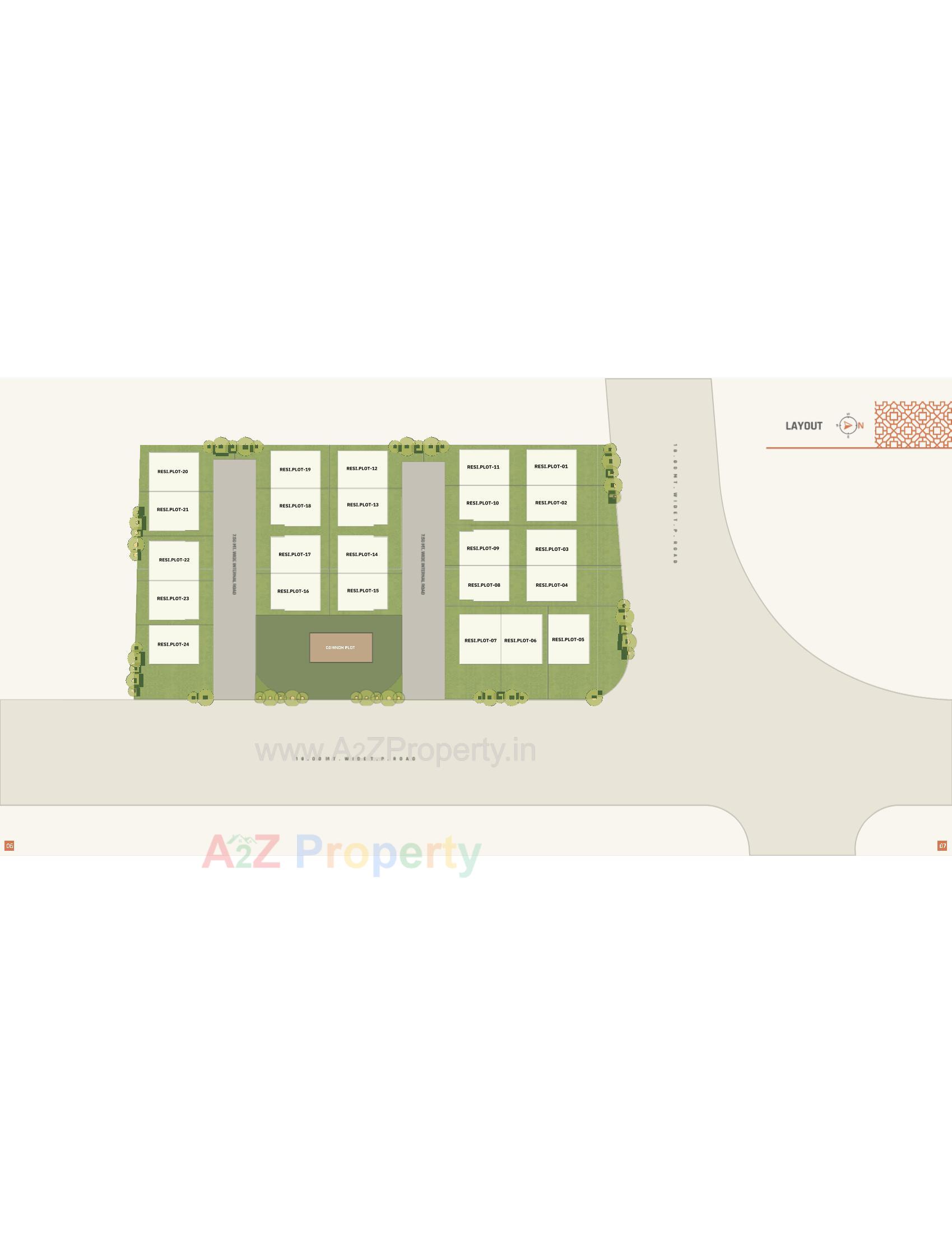Layout of real estate project Orchid Villa located at Ankhol, Vadodara, Gujarat