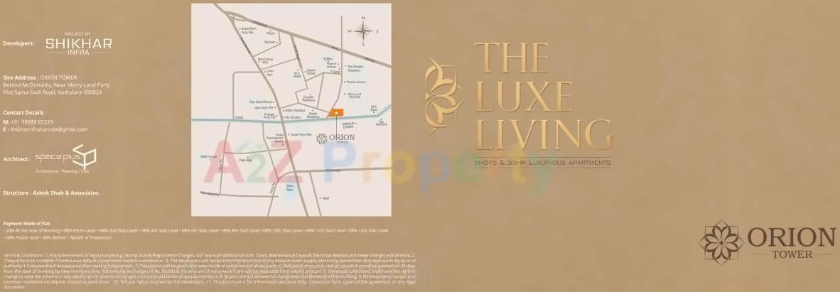  of real estate project Orion Tower located at Vemali, Vadodara, Gujarat