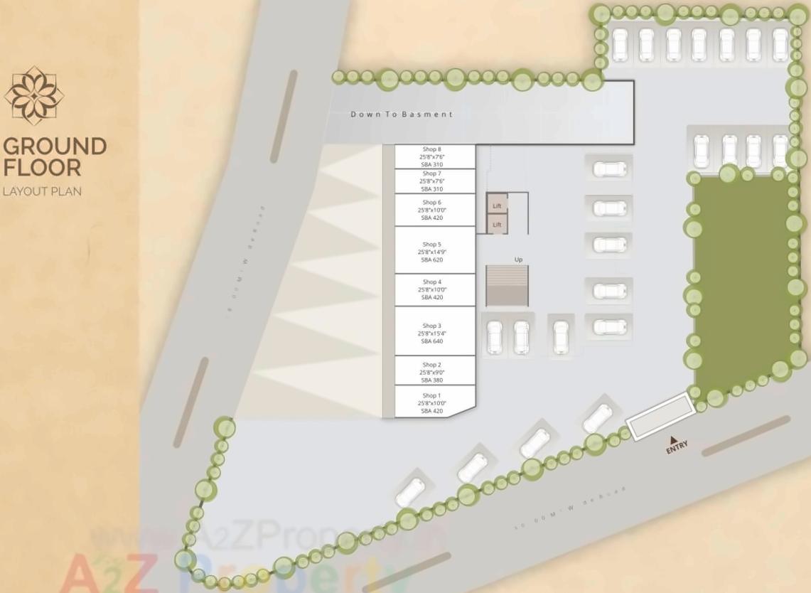 Layout of real estate project Orion Tower located at Vemali, Vadodara, Gujarat