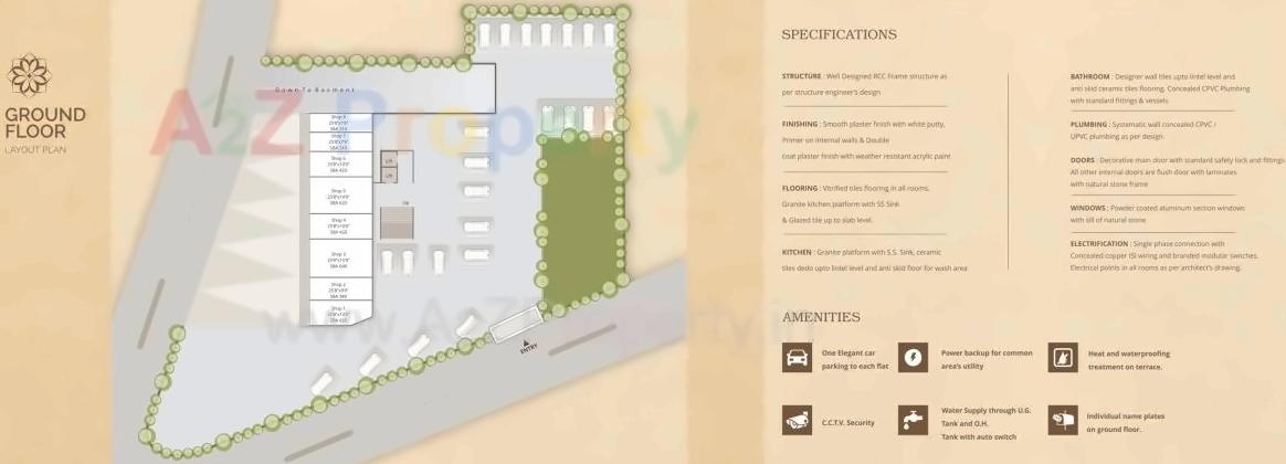 Layout of real estate project Orion Tower located at Vemali, Vadodara, Gujarat