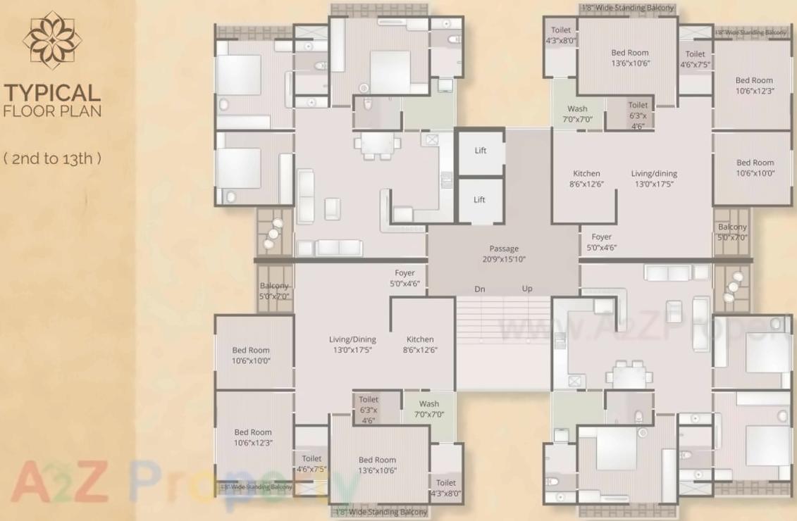 Layout of real estate project Orion Tower located at Vemali, Vadodara, Gujarat