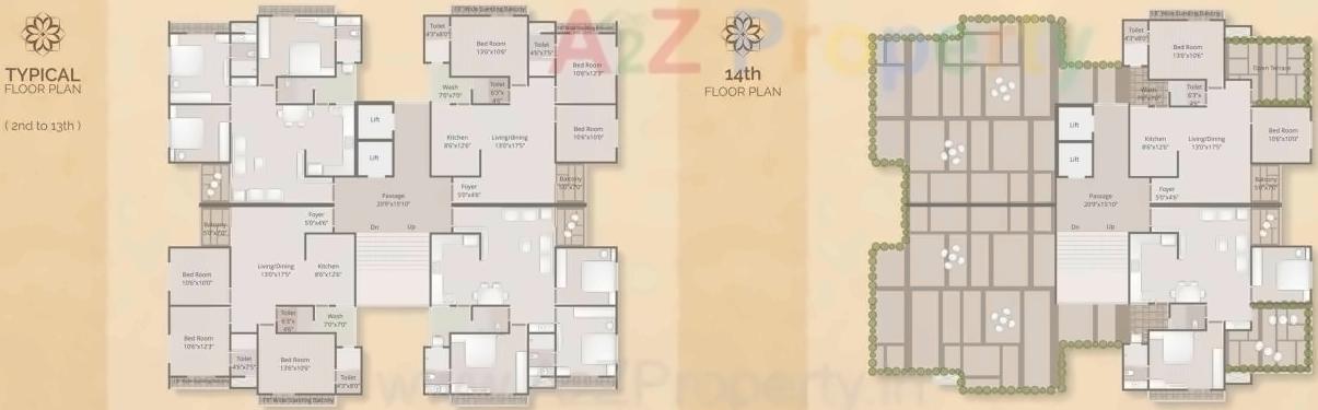 Layout of real estate project Orion Tower located at Vemali, Vadodara, Gujarat