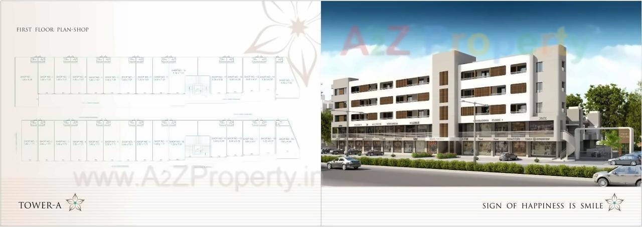Layout of real estate project Ornate Townsville located at Jambuva, Vadodara, Gujarat