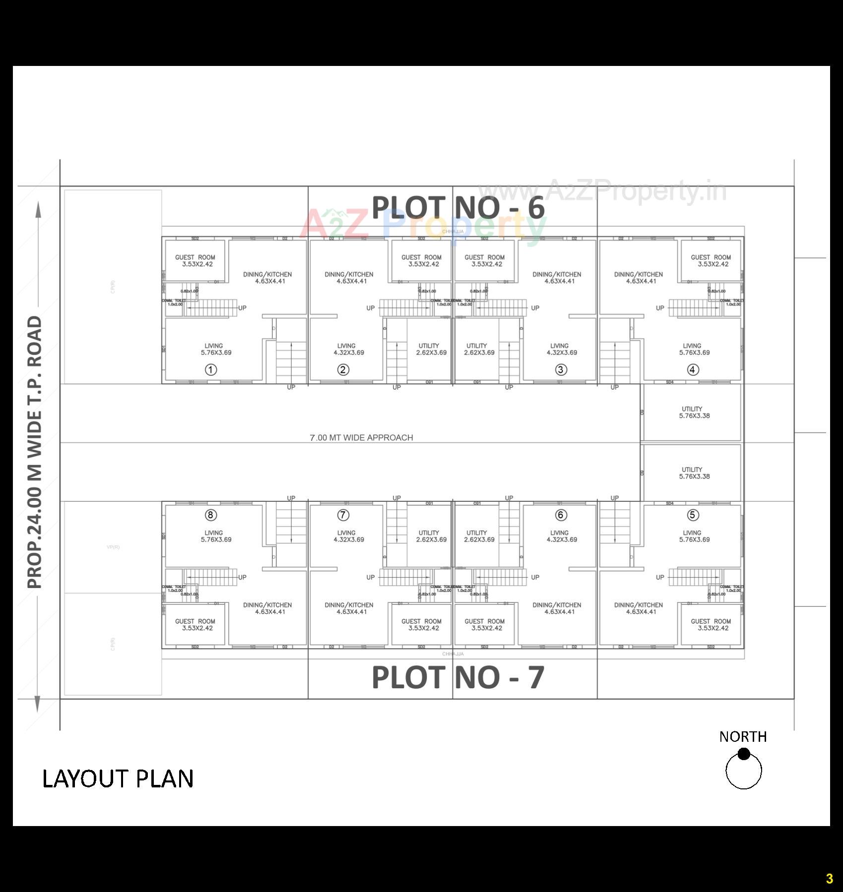 Layout of real estate project Padmabhavam Villa located at Bil, Vadodara, Gujarat