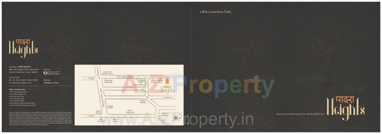 Layout of real estate project Padra Heights located at Padra, Vadodara, Gujarat