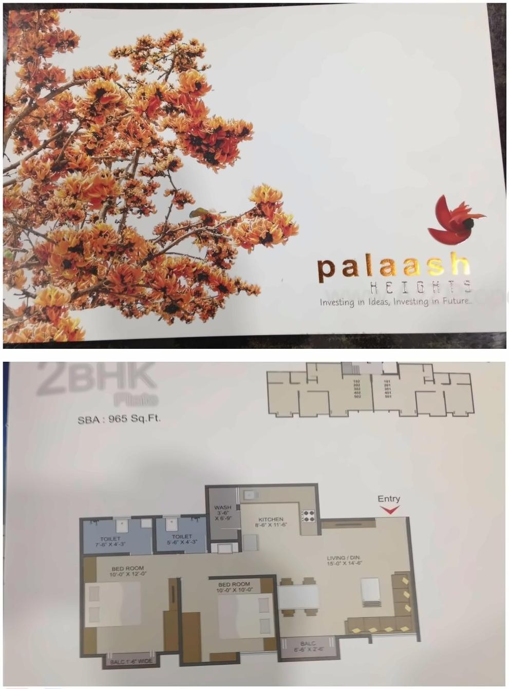 Layout of real estate project Palaash Heights located at Tarsali, Vadodara, Gujarat