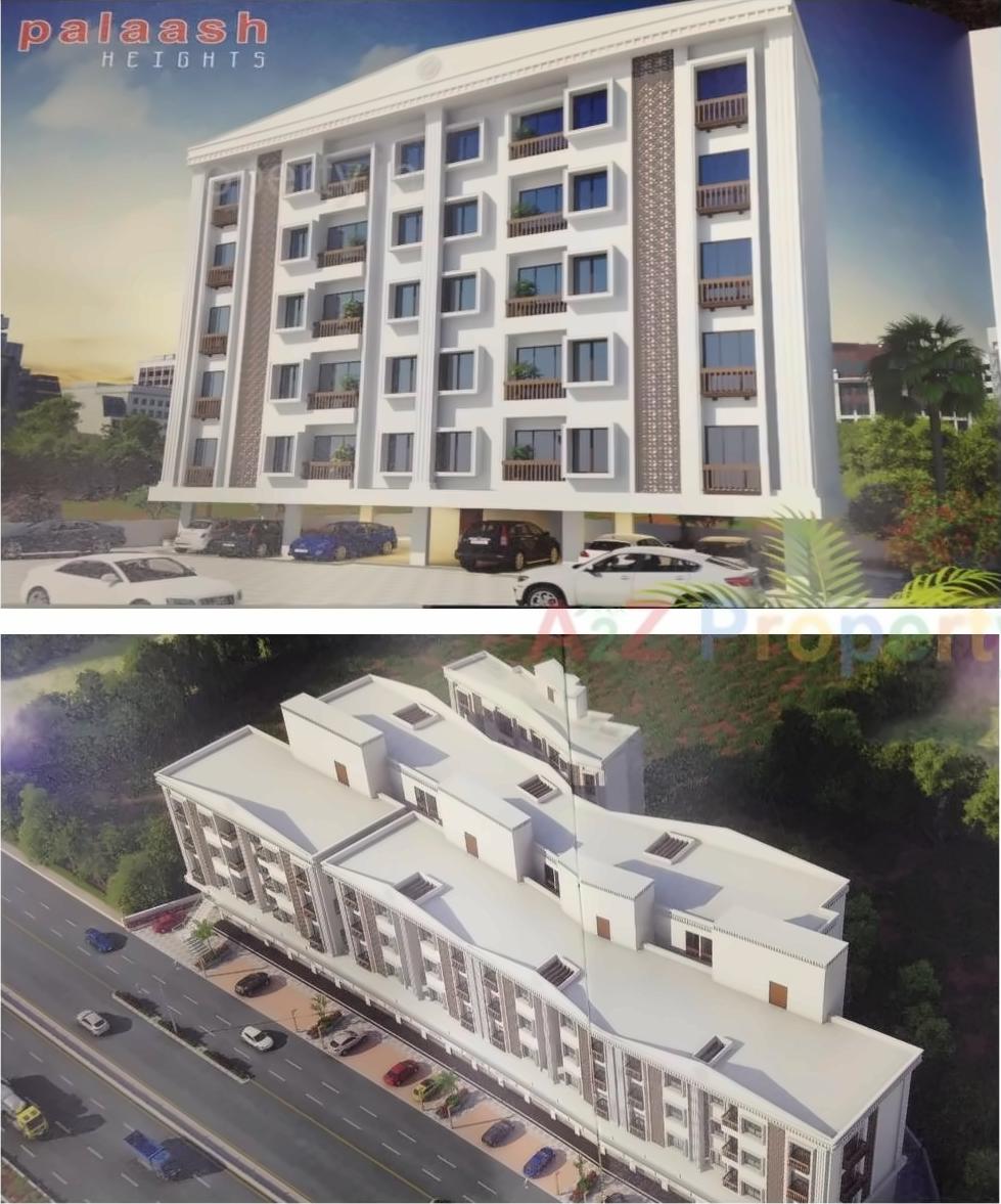 3D Elevation of real estate project Palaash Heights located at Tarsali, Vadodara, Gujarat