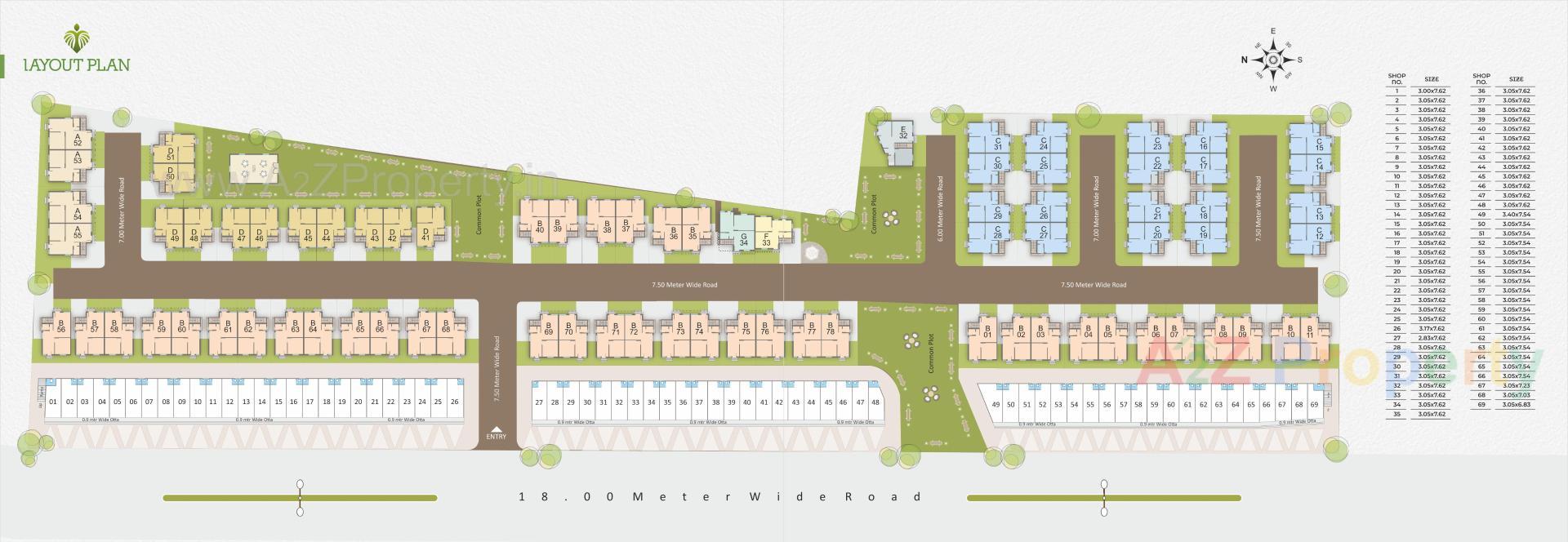 Layout of real estate project Palm Exotica located at Shripor-timbli, Vadodara, Gujarat