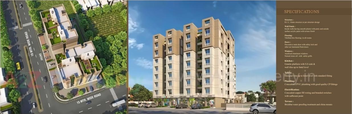 3D Elevation of real estate project Palm Paradise located at Vadodara, Vadodara, Gujarat