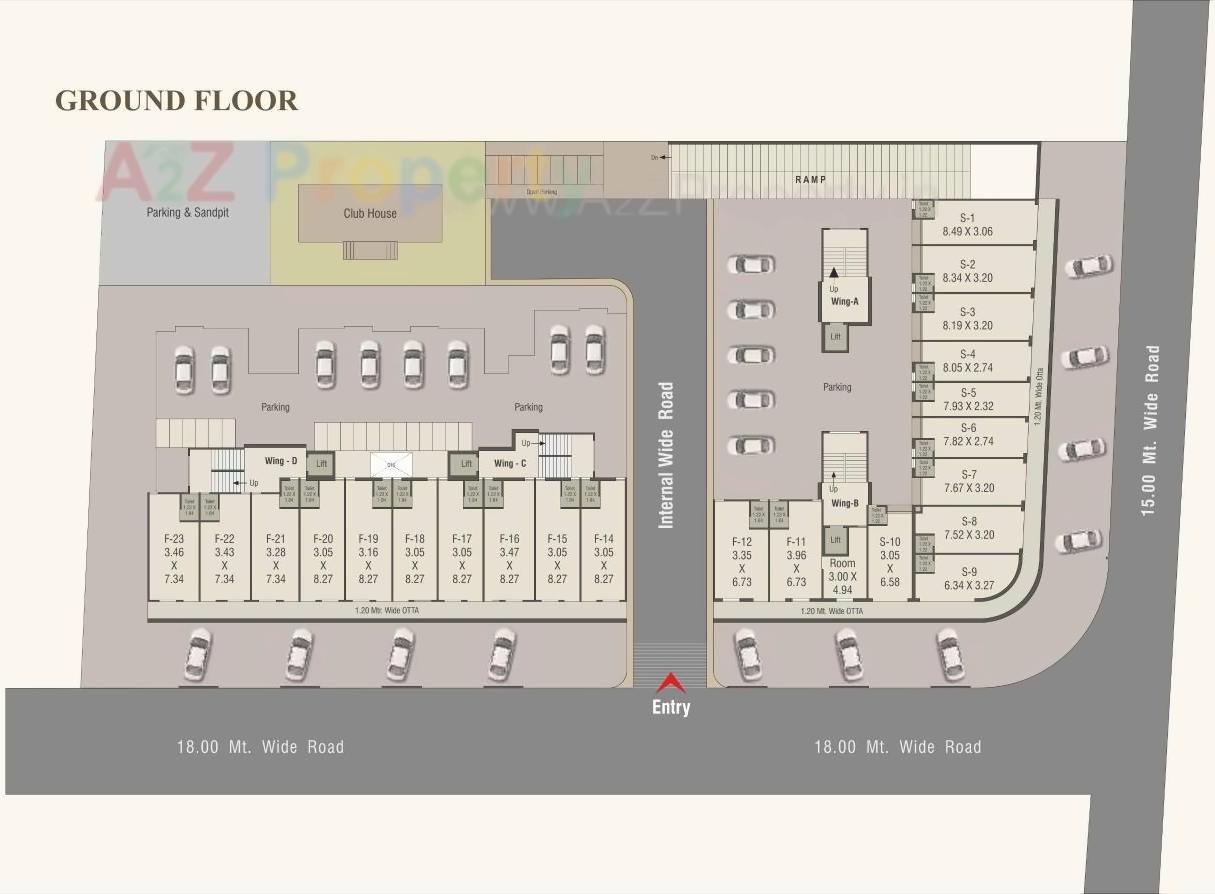 Layout of real estate project Palm Paradise located at Vadodara, Vadodara, Gujarat