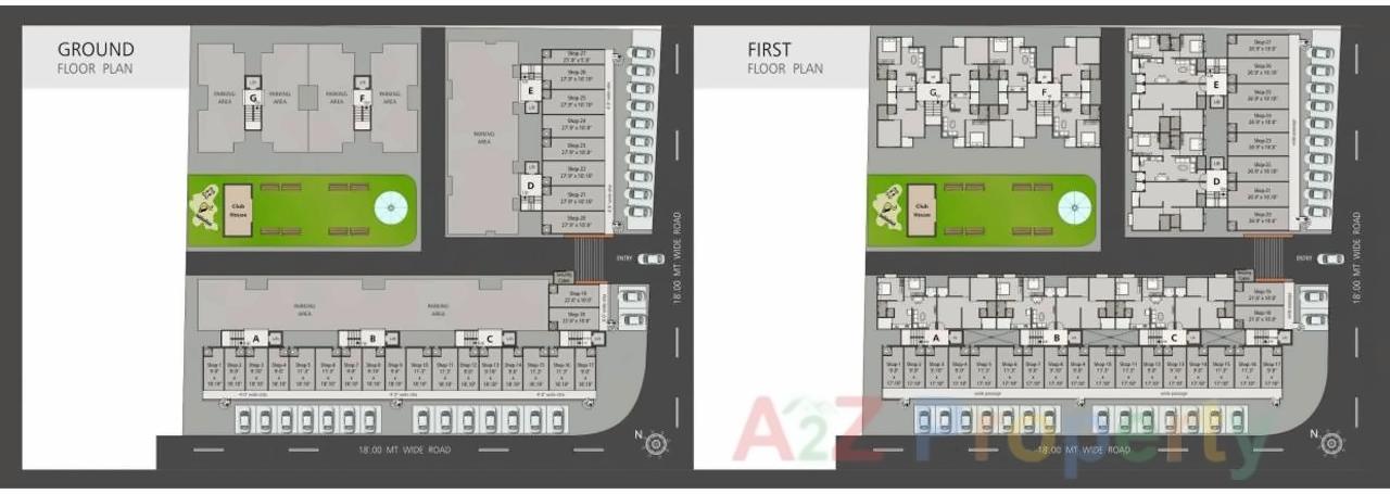 Layout of real estate project Palm View located at Sayajipura, Vadodara, Gujarat