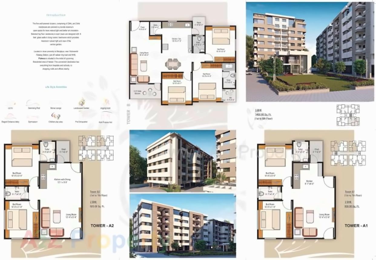 Layout of real estate project Palmera located at Vadsar, Vadodara, Gujarat