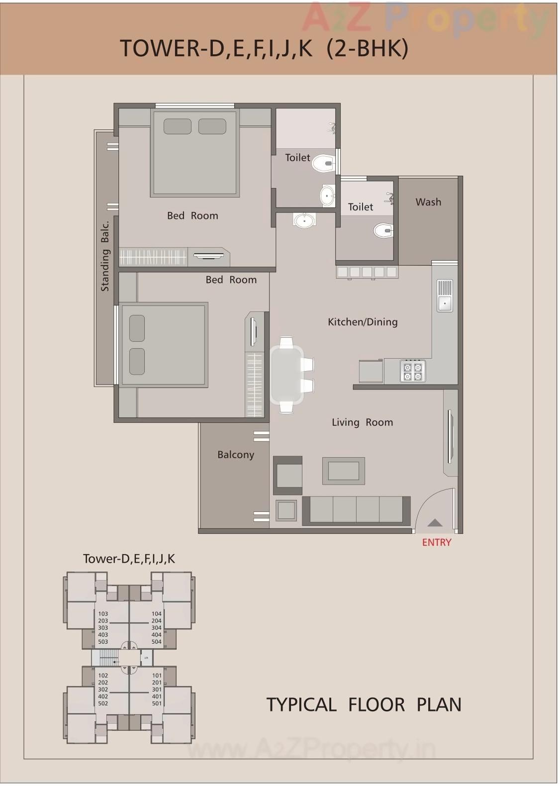 Layout of real estate project Pancham Blossom located at Sayajipura, Vadodara, Gujarat