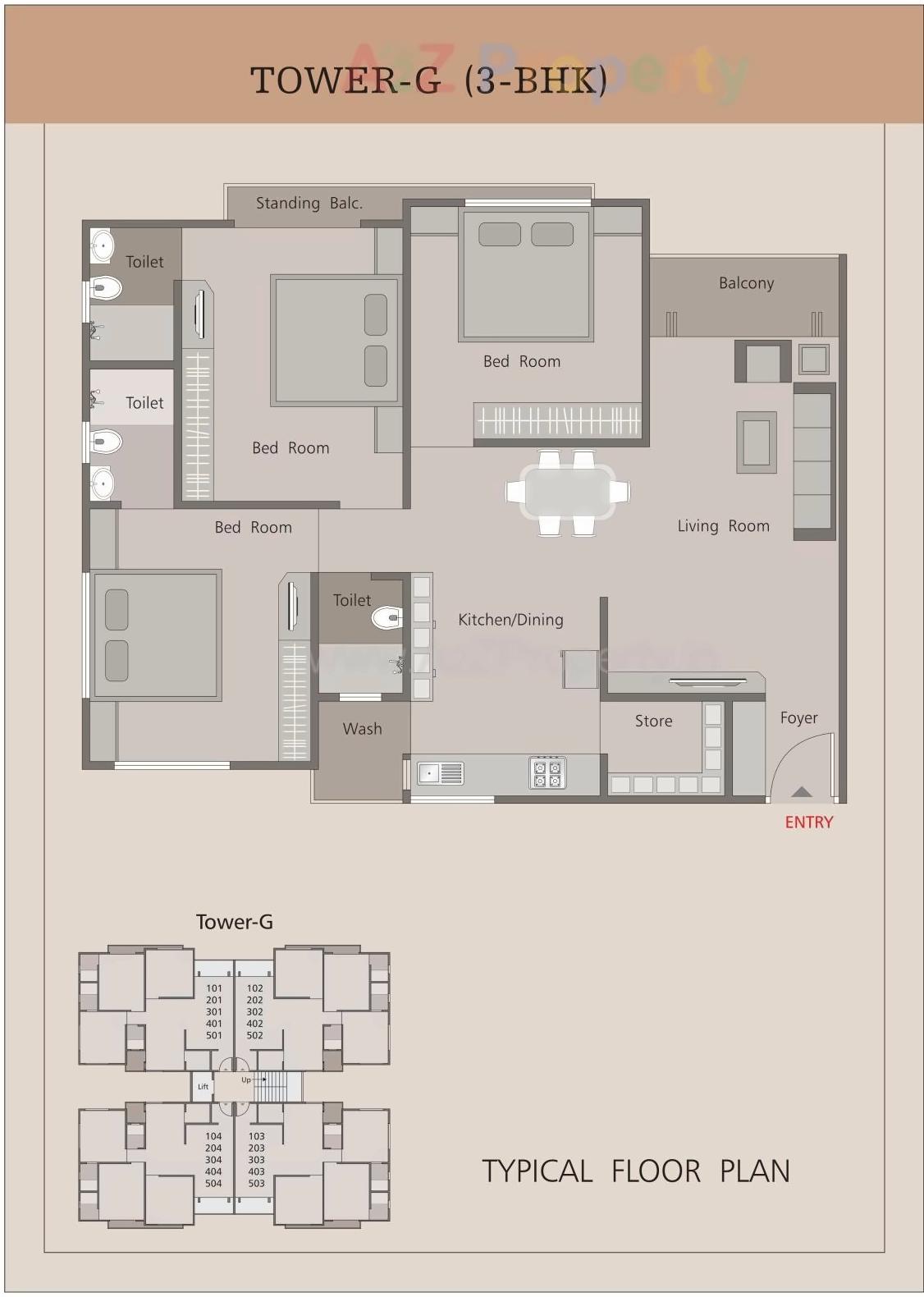 Layout of real estate project Pancham Blossom located at Sayajipura, Vadodara, Gujarat
