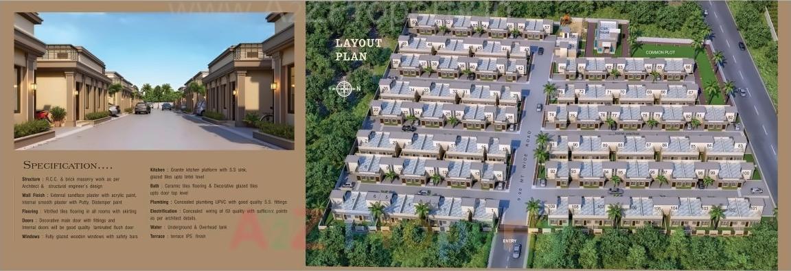 3D Elevation of real estate project Pancham Green located at Dasharath, Vadodara, Gujarat