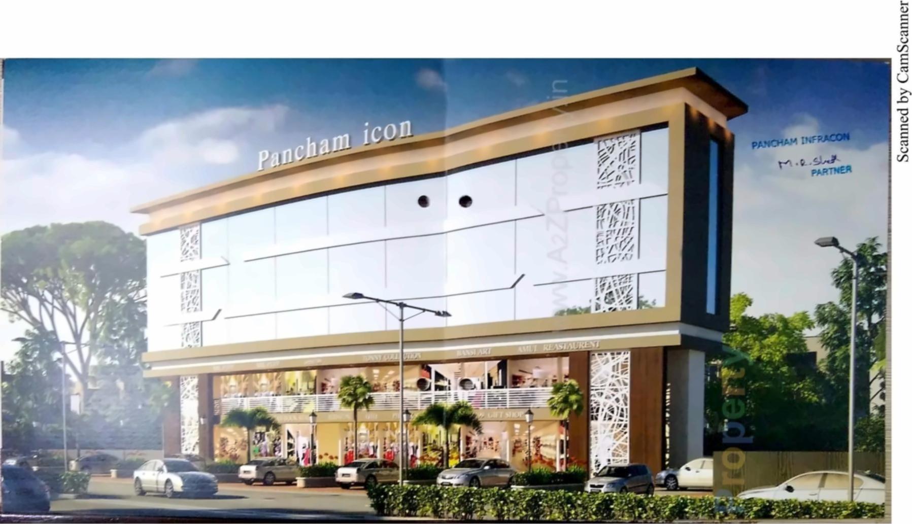 3D Elevation of real estate project Pancham Icon located at Sayajipura, Vadodara, Gujarat