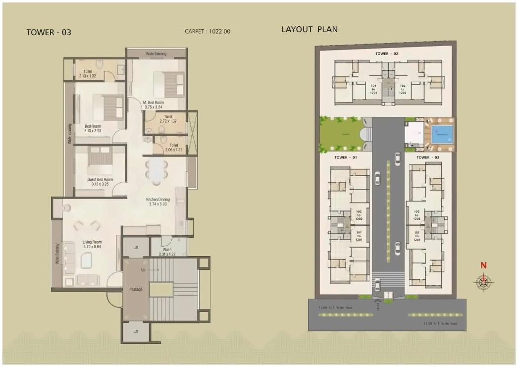Layout of real estate project Pancham Imperia located at Sama, Vadodara, Gujarat