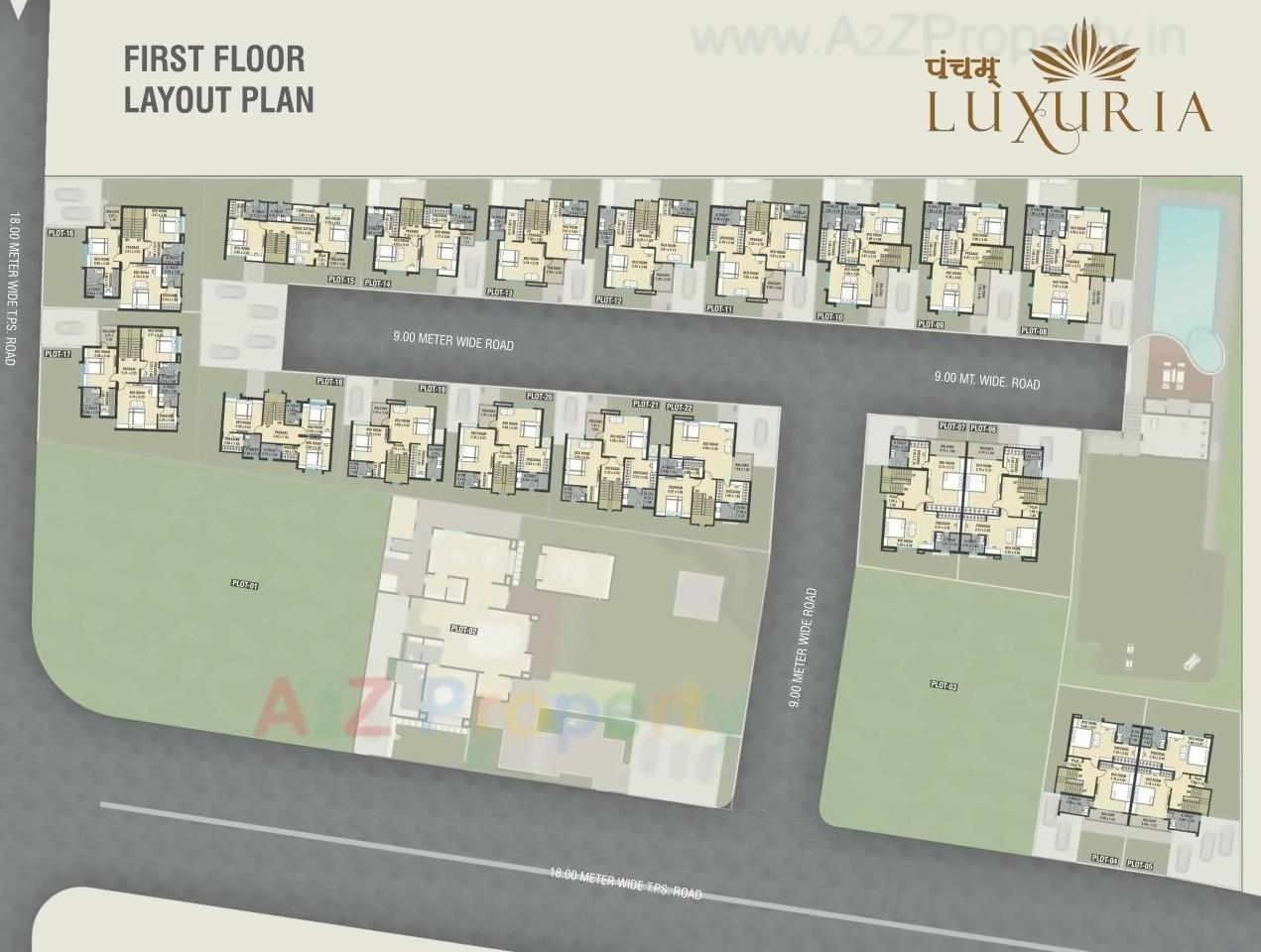 Layout of real estate project Pancham Luxuria located at Savli, Vadodara, Gujarat