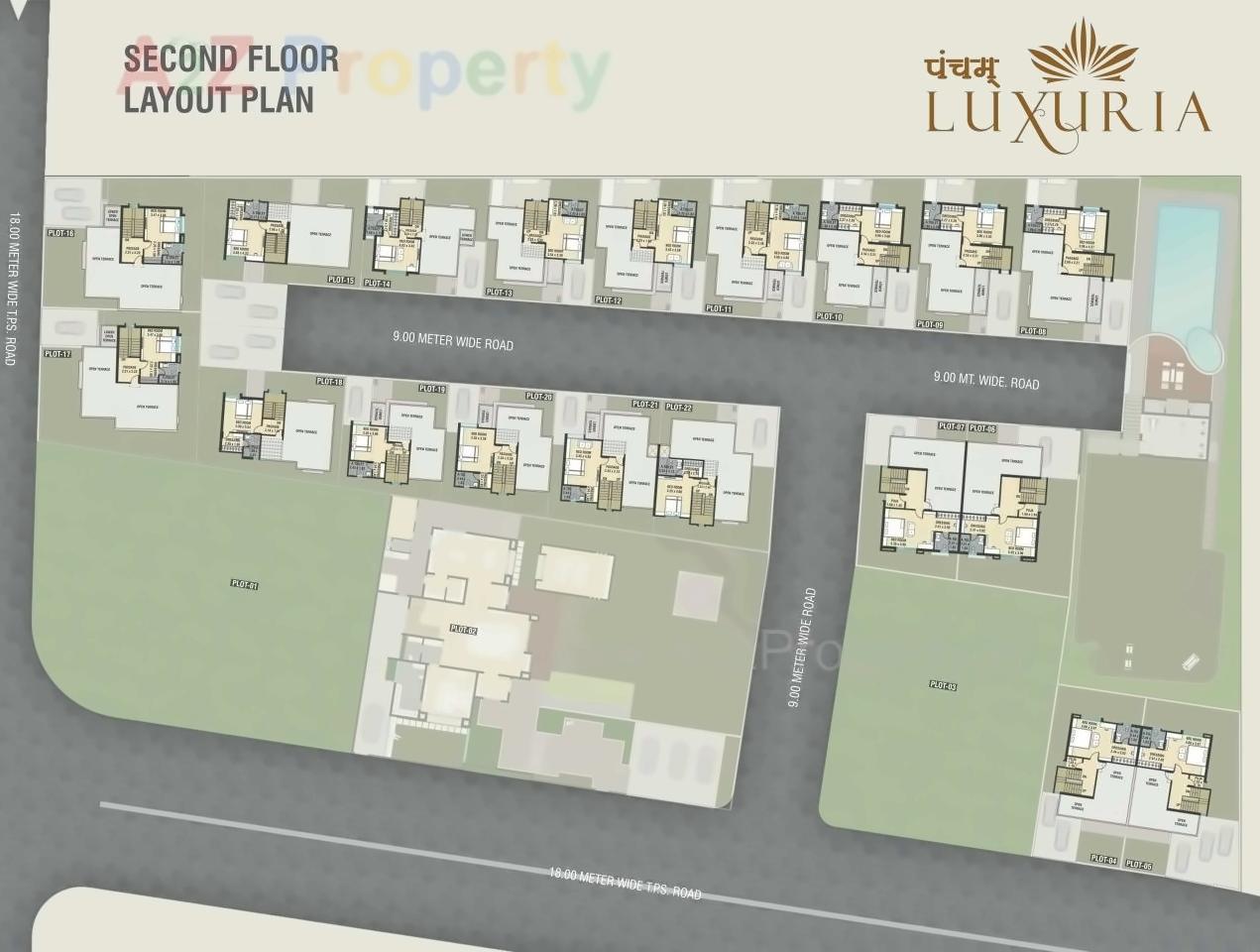 Layout of real estate project Pancham Luxuria located at Savli, Vadodara, Gujarat