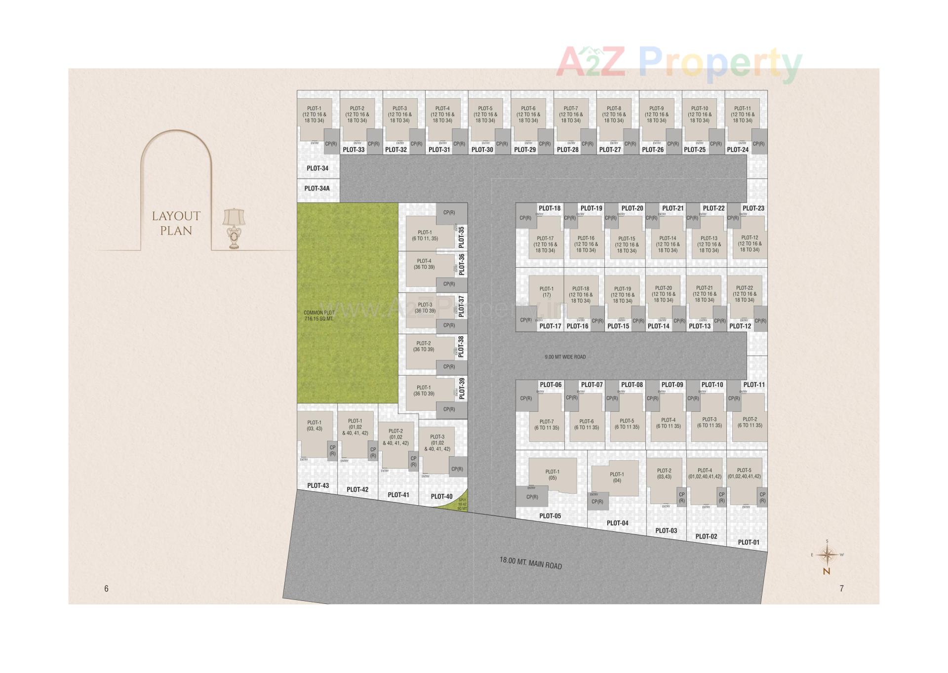 Layout of real estate project Pancham Pitambara located at Chhani, Vadodara, Gujarat
