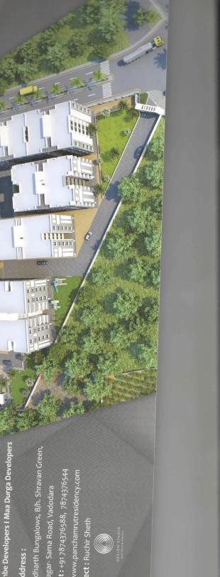 Elevation of real estate project Panchamrut Residency located at Harni, Vadodara, Gujarat