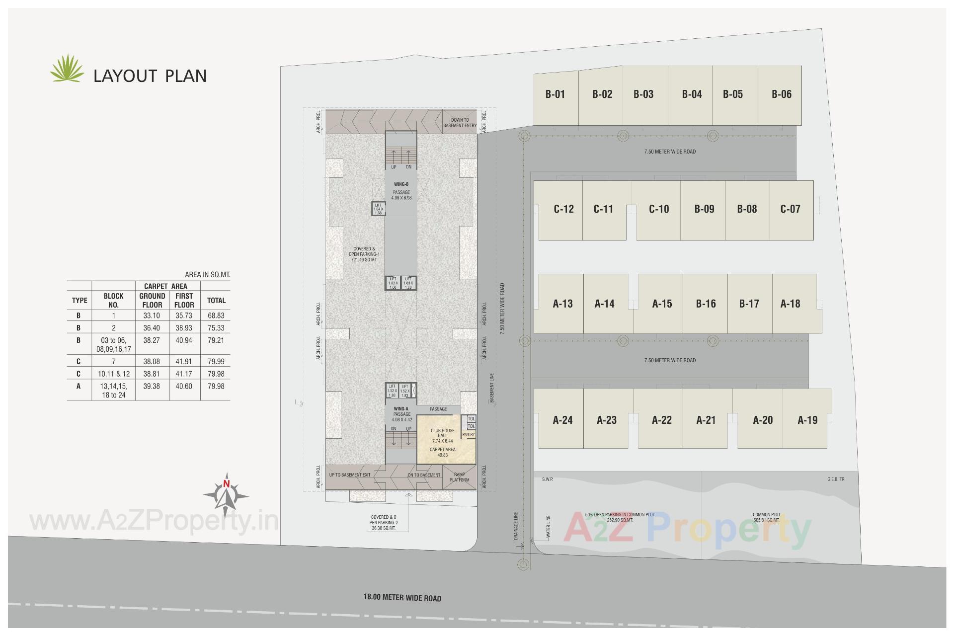 Layout of real estate project Paradise Palms located at Makarpura, Vadodara, Gujarat