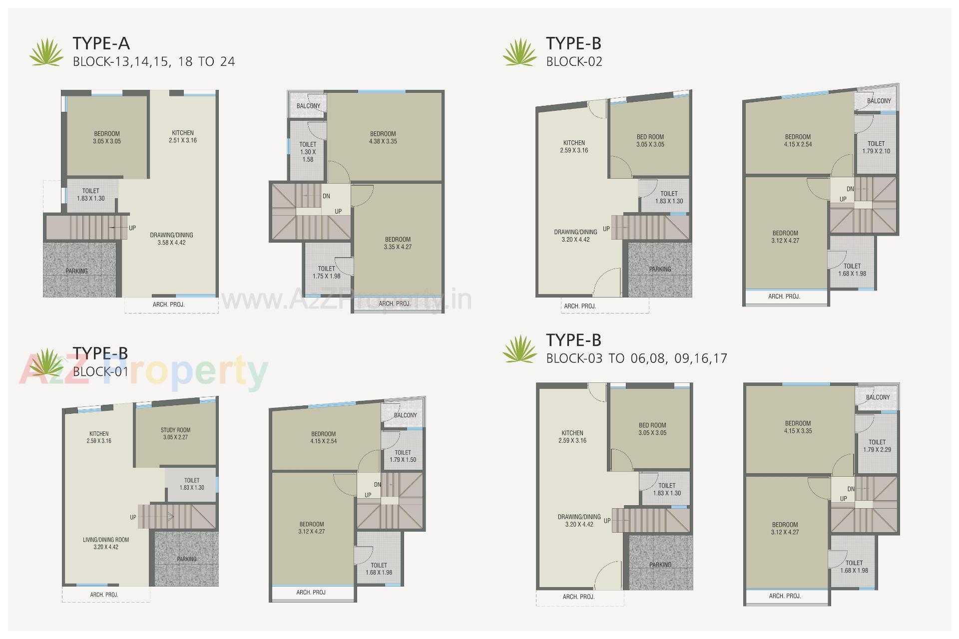 Layout of real estate project Paradise Palms located at Makarpura, Vadodara, Gujarat