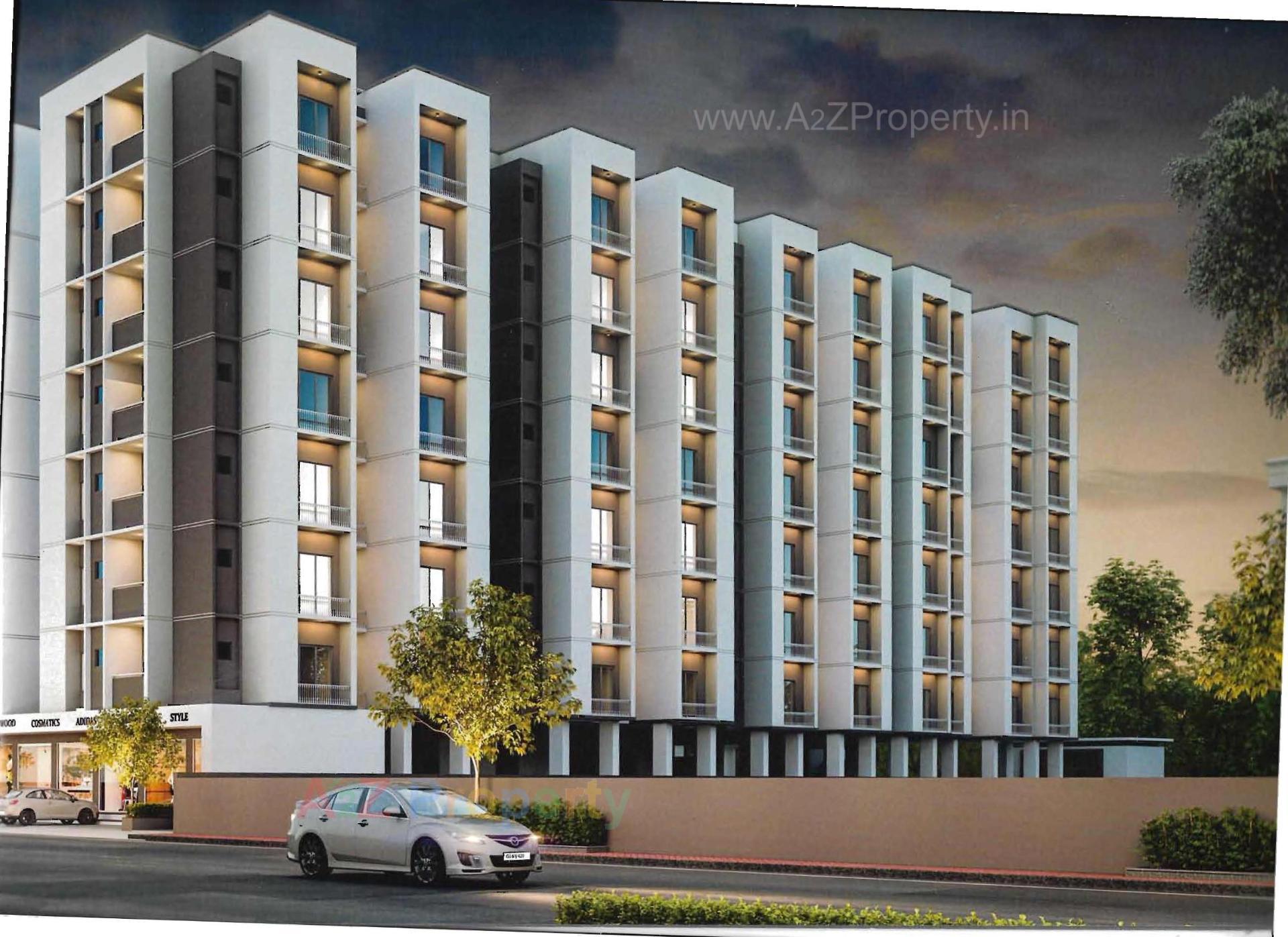3D Elevation of real estate project Param Aspire located at Bil, Vadodara, Gujarat