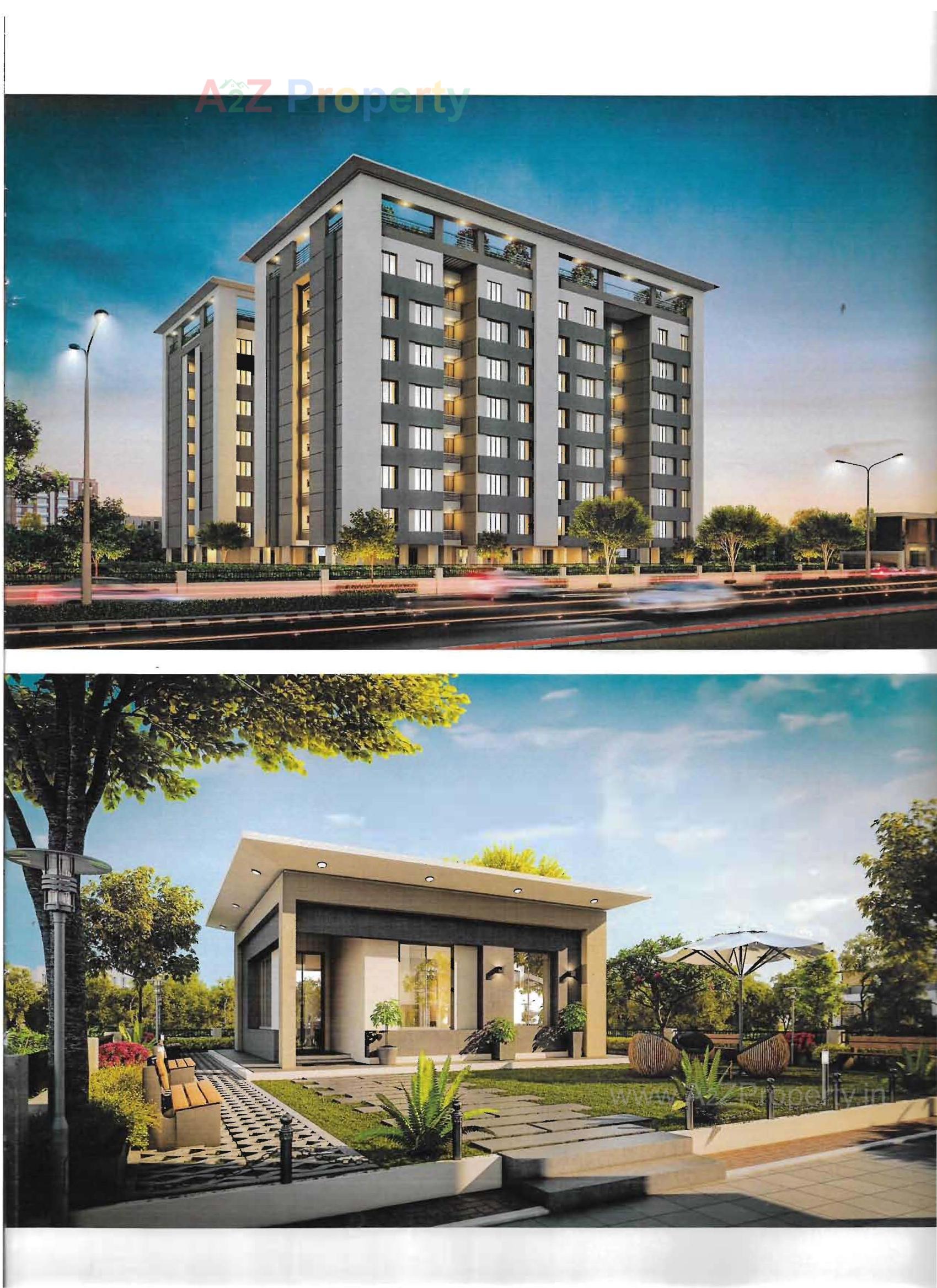 3D Elevation of real estate project Param Bliss located at Bill, Vadodara, Gujarat