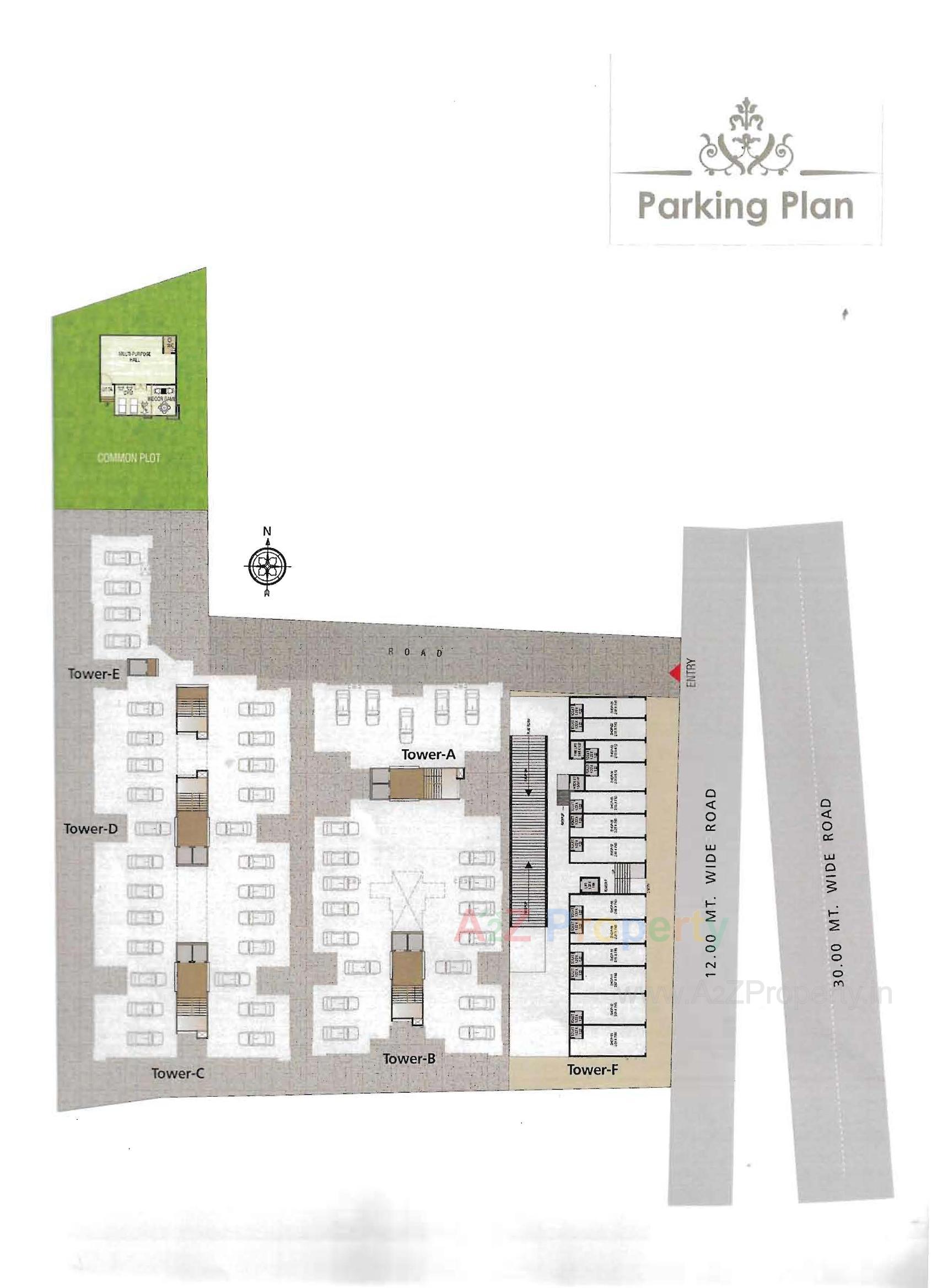 Layout of real estate project Param Bliss located at Bill, Vadodara, Gujarat